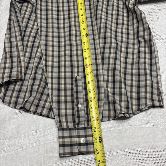 DOCKERS Shirt Men's Long Sleeve Collared Woven Oxford Plaid Medium Preppy - Picture 11 of 11